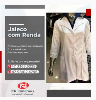 Jaleco com Renda